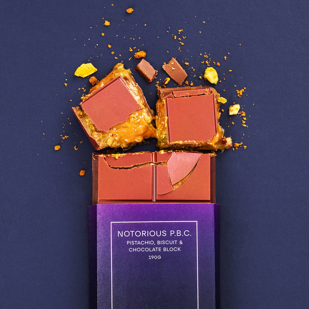 Choced Caramelized Biscuit & Pistachio Chocolate Block