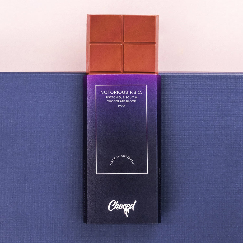 Choced Caramelized Biscuit & Pistachio Chocolate Block