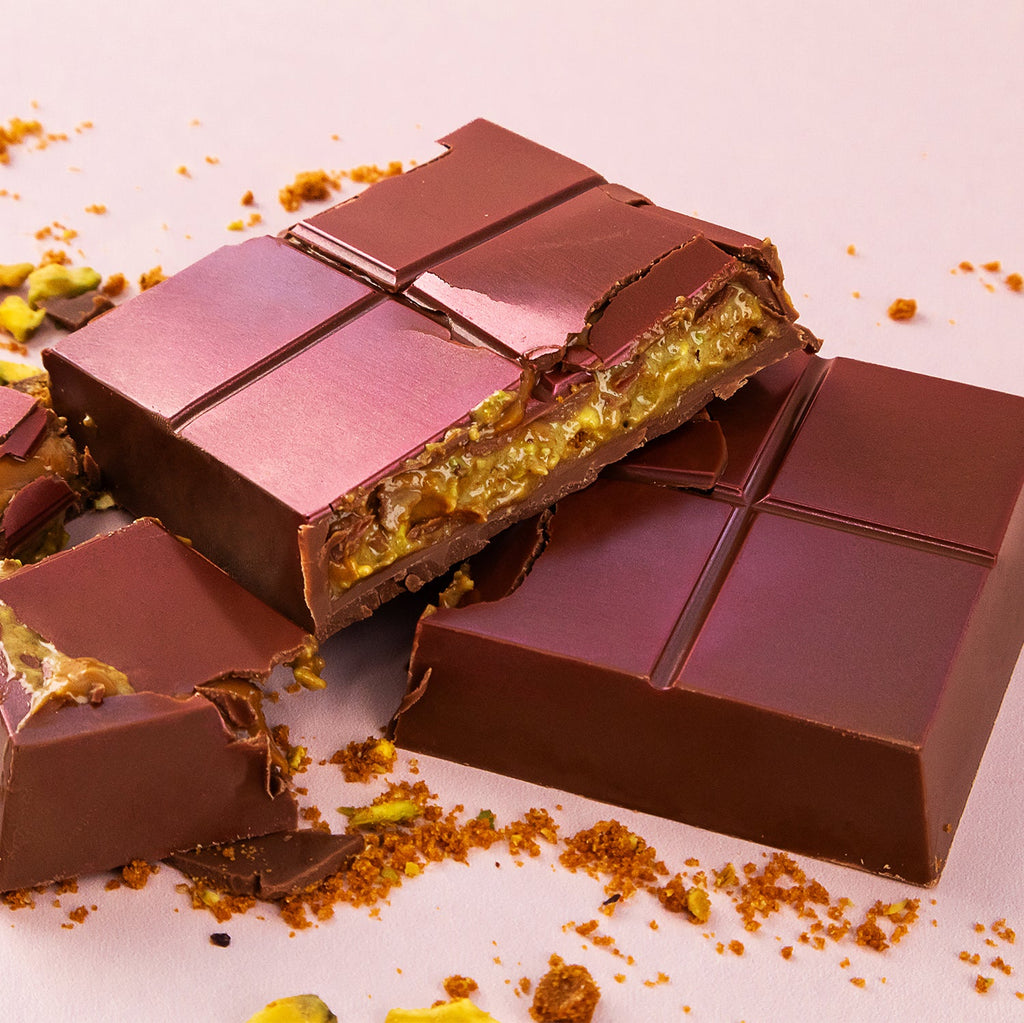 Choced Caramelized Biscuit & Pistachio Chocolate Block